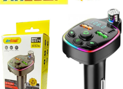 Andowl Q-C71 car MP3 player με Rainbow LED και υποστήριξη 12-24V