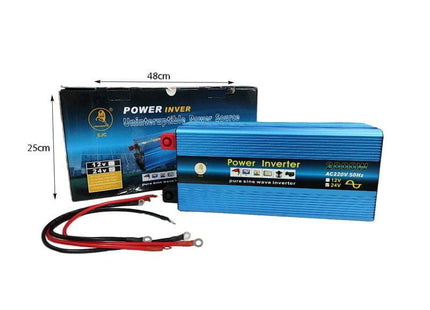 EJC power inverter 2000W με συσκευασία και διαστάσεις 48cm x 25cm