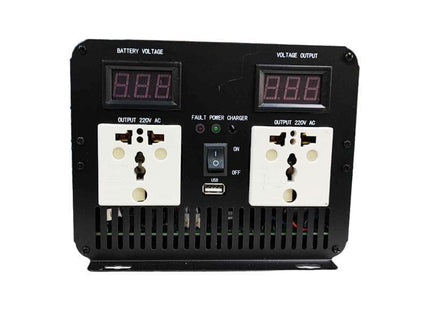 EJC inverter 2000W με δύο πρίζες 220V AC USB και ψηφιακές ενδείξεις