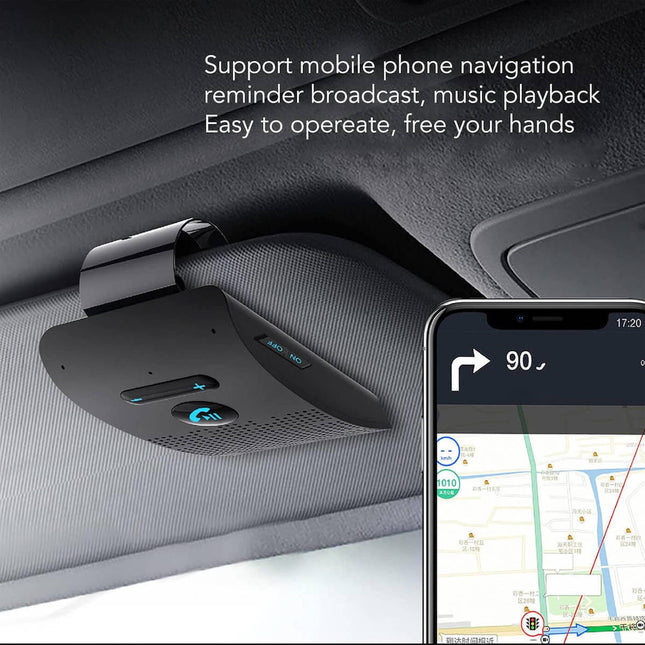 Andowl Q-DH03 Bluetooth μεγάφωνο αυτοκινήτου με πλοήγηση και μουσική