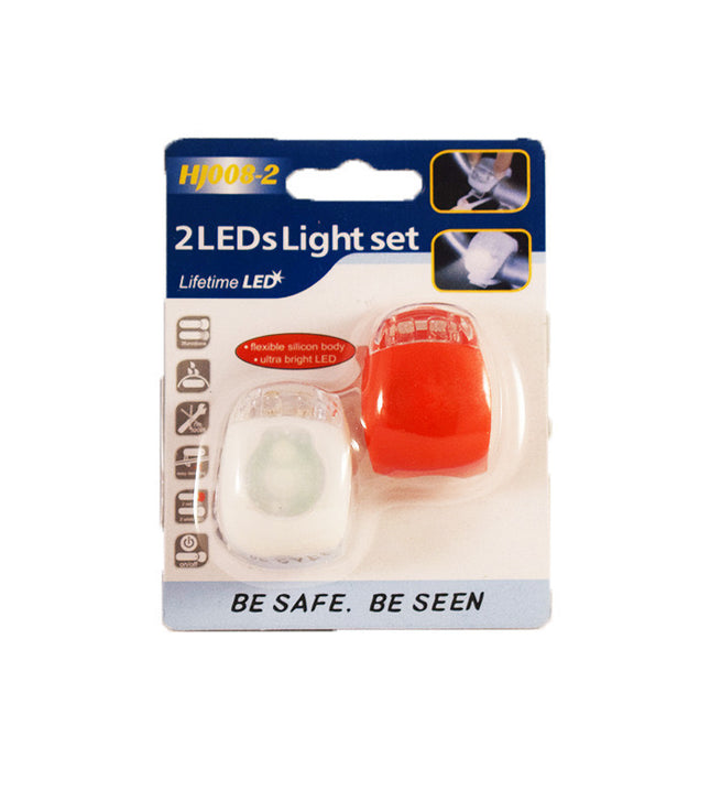 Σετ 2 LED φώτων ποδηλάτου κόκκινο και λευκό για χρήση στην Ελλάδα