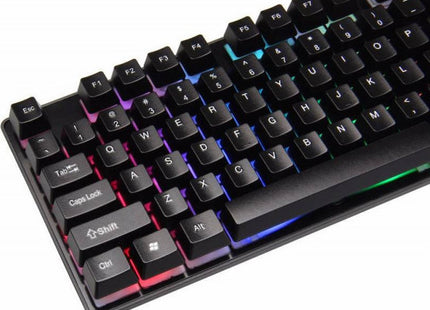ενσύρματο gaming πληκτρολόγιο με φωτισμό και Αγγλικό US layout για gaming setup και καθημερινή χρήση σε υπολογιστή