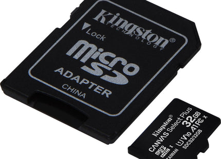 Κάρτες Μνήμης microSD Kingston Canvas Select Plus microSDHC 32GB Class 10 U1 V10 A1 UHS-I με SD Adapter