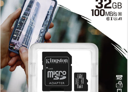 κάρτα μνήμης microSDHC 32GB με αντάπτορα SD για smartphone, tablet, φωτογραφικές μηχανές και συσκευές που υποστηρίζουν microSD