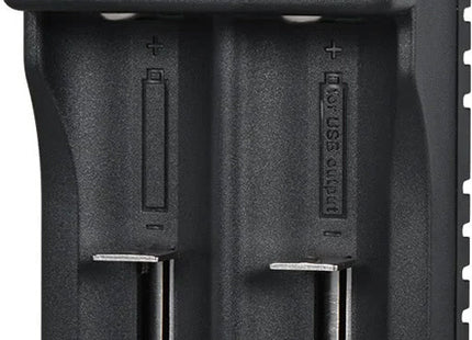 USB φορτιστής μπαταριών 2 θέσεων για φόρτιση Li-ion, Ni-MH και Ni-Cd μπαταριών διαφορετικών μεγεθών