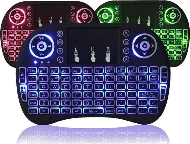 i8 Backlit Ασύρματο Mini Πληκτρολόγιο με Touchpad Αγγλικό US