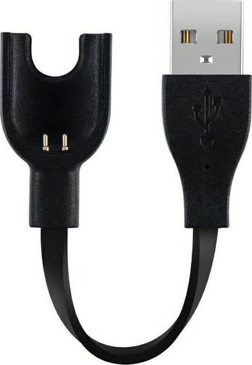 Fortistis USB gia Xiaomi Mi Band 3 kai Smart Band 4 black thessaloniki