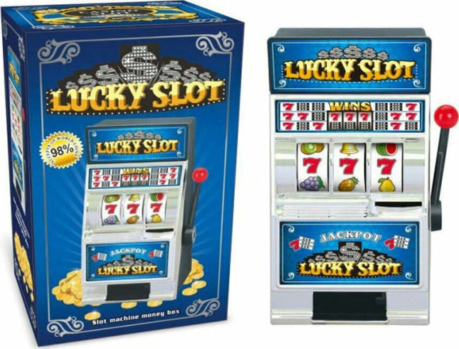 Πλαστικός Κουμπαράς Slot Machine Lucky Slot Μπλε