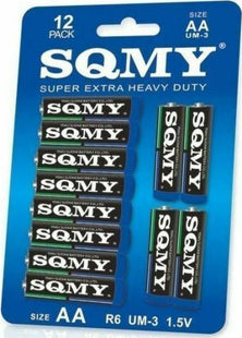 SQMY Super Extra Heavy Duty Μπαταρίες Zinc AA 1.5V 12τμχ