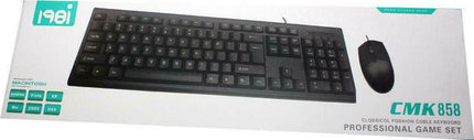 Σετ Πληκτρολόγιο και Ποντίκι CMK858 Ενσύρματο Σετ Πληκτρολόγιο και Ποντίκι Αγγλικό US