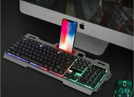 ενσύρματο gaming σετ πληκτρολογίου και ποντικιού με φωτιζόμενα πλήκτρα για gaming, καθημερινή χρήση υπολογιστή και οικονομικό ολοκληρωμένο setup