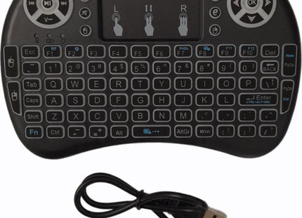 Mini Πληκτρολόγια i8 Backlit Ασύρματο Mini Πληκτρολόγιο με Touchpad Αγγλικό US