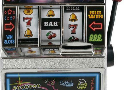 Πλαστικός Κουμπαράς Slot Machine Ασημί και Μαύρος