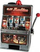 Πλαστικός Κουμπαράς Slot Machine Ασημί και Μαύρος
