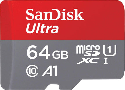 SanDisk Ultra microSDXC 64GB Class 10 U1 A1 UHS-I με SD Adapter