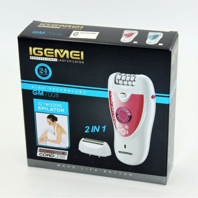 Gemei GM-7008 Επαναφορτιζόμενη Αποτριχωτική και Ξυριστική Μηχανή 2 σε 1