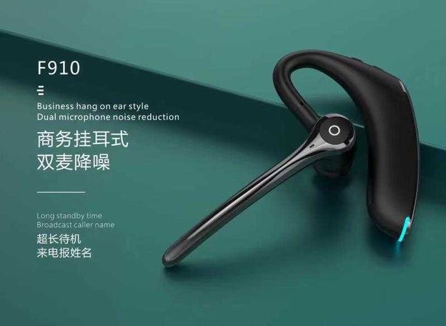 Μαύρο F910 Bluetooth handsfree με γάντζο αυτιού για κλήσεις στην Ελλάδα