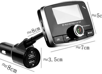 FM Transmitter Αυτοκινήτου D3 BT με USB Bluetooth και DSP για ήχο αυτοκινήτου