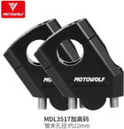 Motowolf 3517MDL μαύροι αποστάτες τιμονιού 22mm
