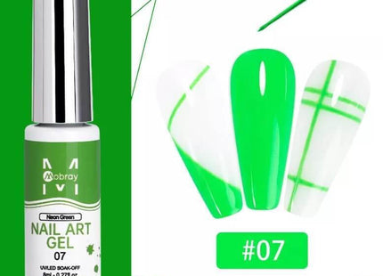 Nail Art Gel Mobray Nail Art Gel Liner Σετ 12 Χρωμάτων UV/LED