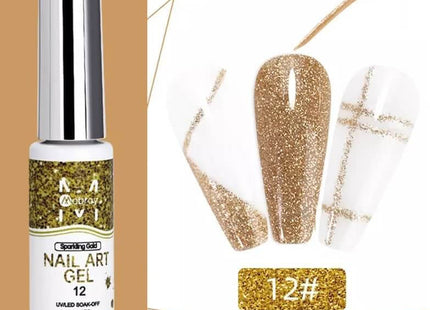 σετ nail art gel liner με λεπτό πινελάκι για λεπτές γραμμές, σχέδια και διακόσμηση νυχιών