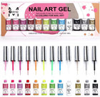 Mobray Nail Art Gel Liner Σετ 12 Χρωμάτων UV/LED