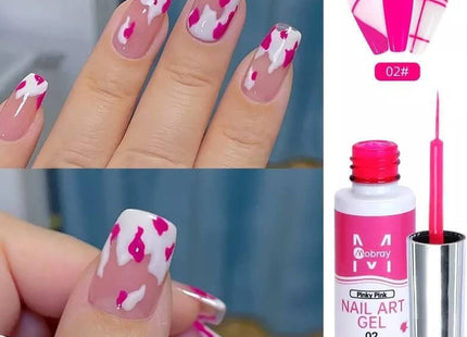 σετ nail art gel liner με λεπτό πινελάκι για λεπτές γραμμές, σχέδια και διακόσμηση νυχιών