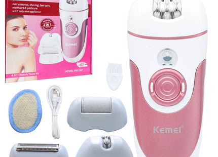 Kemei KM-1307 Σετ Αποτρίχωσης 4 Κεφαλών για Σώμα Πρόσωπο και Μπικίνι
