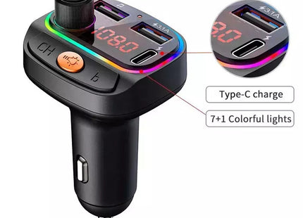 FM Transmitter Αυτοκινήτου C15 με Bluetooth USB και Type-C για ήχο αυτοκινήτου