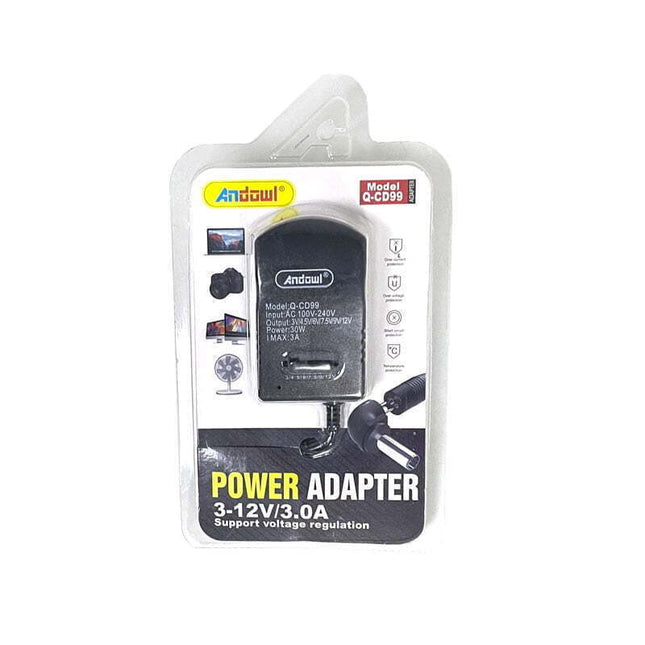 Συσκευασία Andowl Q-CD99 power adapter 3-12V 3A