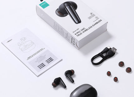 Συσκευασία Joyroom JR-BB1 4-MIC ENC true wireless earbuds με αξεσουάρ