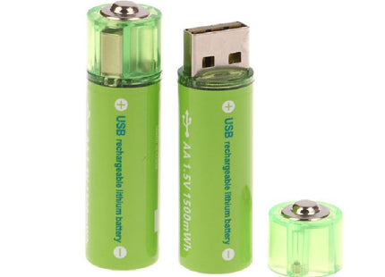 Επαναφορτιζόμενες Μπαταρίες USB Επαναφορτιζόμενες Μπαταρίες AA Li-ion 1.5V 2τμχ