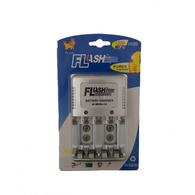 Flash Power FL-05 Φορτιστής 2 Μπαταριών AA/AAA/9V Ni-Cd Ni-MH