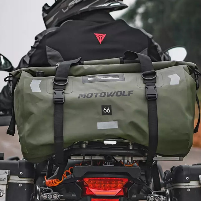 Αξεσουάρ Μοτοσυκλέτας Motowolf MDL0717 Στεγανός Σάκος Ουράς Μοτοσυκλέτας 66L Χακί