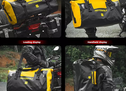 Motowolf MDL0717 Στεγανός Σάκος Ουράς Μοτοσυκλέτας 66L Χακί για μοτοσυκλέτα