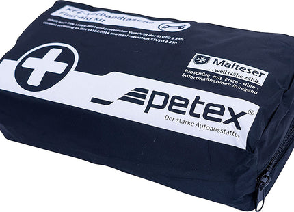 Petex φαρμακείο αυτοκινήτου DIN 13164-2022 σε κόκκινο τσαντάκι με μάσκες