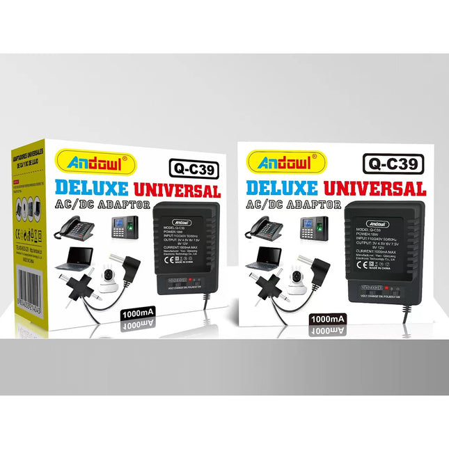 Andowl Q-C39 universal power adapter 18W σε συσκευασία