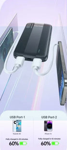 Awei P20K Power Bank 10000mAh Slim Design Λευκό Power Banks λεπτομέρεια προϊόντος
