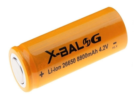 επαναφορτιζόμενη μπαταρία 26650 Li-ion για φακούς LED υψηλής ισχύος και συμβατές ηλεκτρικές συσκευές