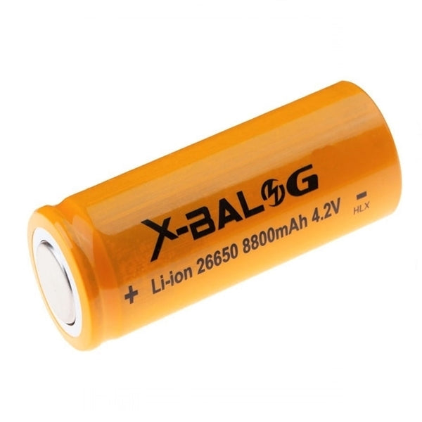 επαναφορτιζόμενη μπαταρία 26650 Li-ion για φακούς LED υψηλής ισχύος και συμβατές ηλεκτρικές συσκευές