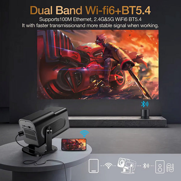 HCS350 Pro Gaming Projector WiFi6 4K Android 12 με 2 Χειριστήρια Home Cinema Κονσόλες Παιχνιδιών λεπτομέρεια προϊόντος