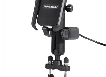 Motowolf MDL2821B Βάση Κινητού Μοτοσυκλέτας με USB Φόρτιση για μοτοσυκλέτα