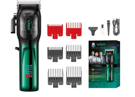 VGR V-654 green professional hair clipper ετοιμοπαράδοτο