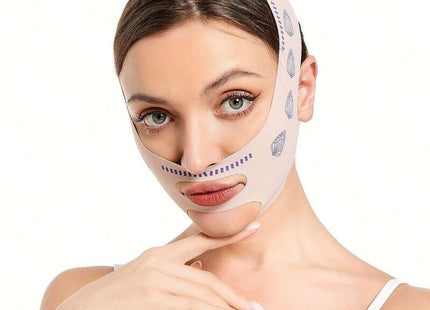 ελαστική μάσκα/ταινία προσώπου τύπου V face για στήριξη στο περίγραμμα για προσωρινή εφαρμογή στο πηγούνι, στη γνάθο και στο περίγραμμα προσώπου