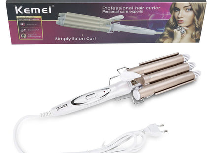 Kemei KM-1010 Τριπλό Ψαλίδι Μαλλιών για Κυματιστά Μαλλιά 22mm 45W