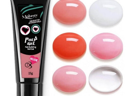 ολοκληρωμένο σετ polygel για χτίσιμο νυχιών για δημιουργία τεχνητών νυχιών με poly gel και dual tips