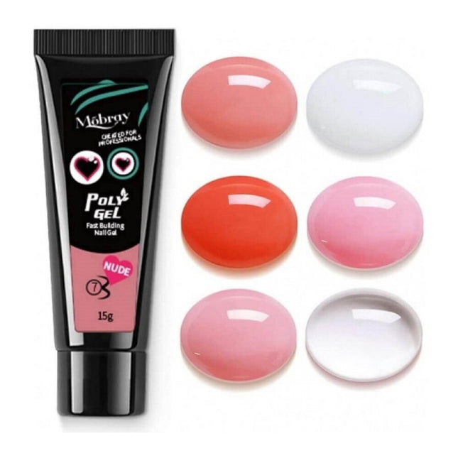 ολοκληρωμένο σετ polygel για χτίσιμο νυχιών για δημιουργία τεχνητών νυχιών με poly gel και dual tips