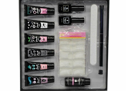Σετ Polygel Νυχιών Mobray Poly Gel Kit Νυχιών 6 Χρώματα 15g με Dual Tips