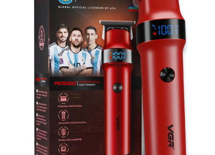 VGR V-987 επαγγελματικό σετ κουρευτικής μηχανής μαύρο κόκκινο One Fashion Limani 