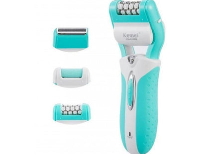 Kemei KM-6198B Επαναφορτιζόμενο Σετ Αποτρίχωσης 3 σε 1 με Smartlight
